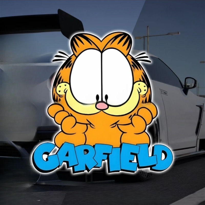 Car Accessories Decoration - Yaratıcı karikatür sevimli Garfield araba çıkartmaları,