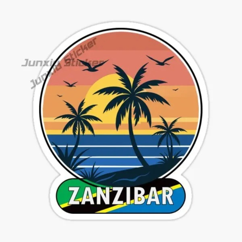 Car Accessories Zanzibar - TANZANIA ZANZIBAR Bayrağı Ulusal Amblemi Vinil