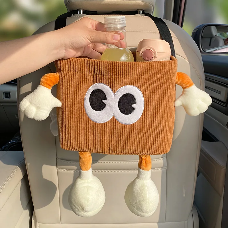 Car Accessories Hanging - Araba çöp tenekesi kutusu karikatür göz