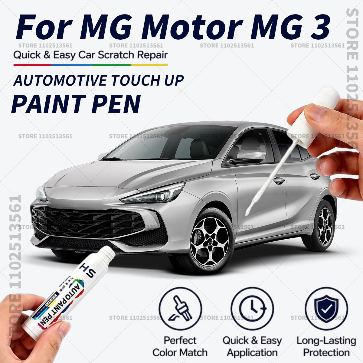 Car Scratch Remover Pen - 2011-2026 MG Motor MG 3 Rötuş