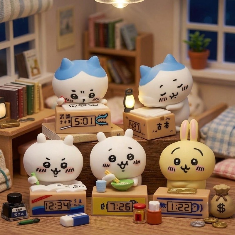 Car Accessories Decoration - Hachiware Usagi Karikatür Çalar Saat Figürü