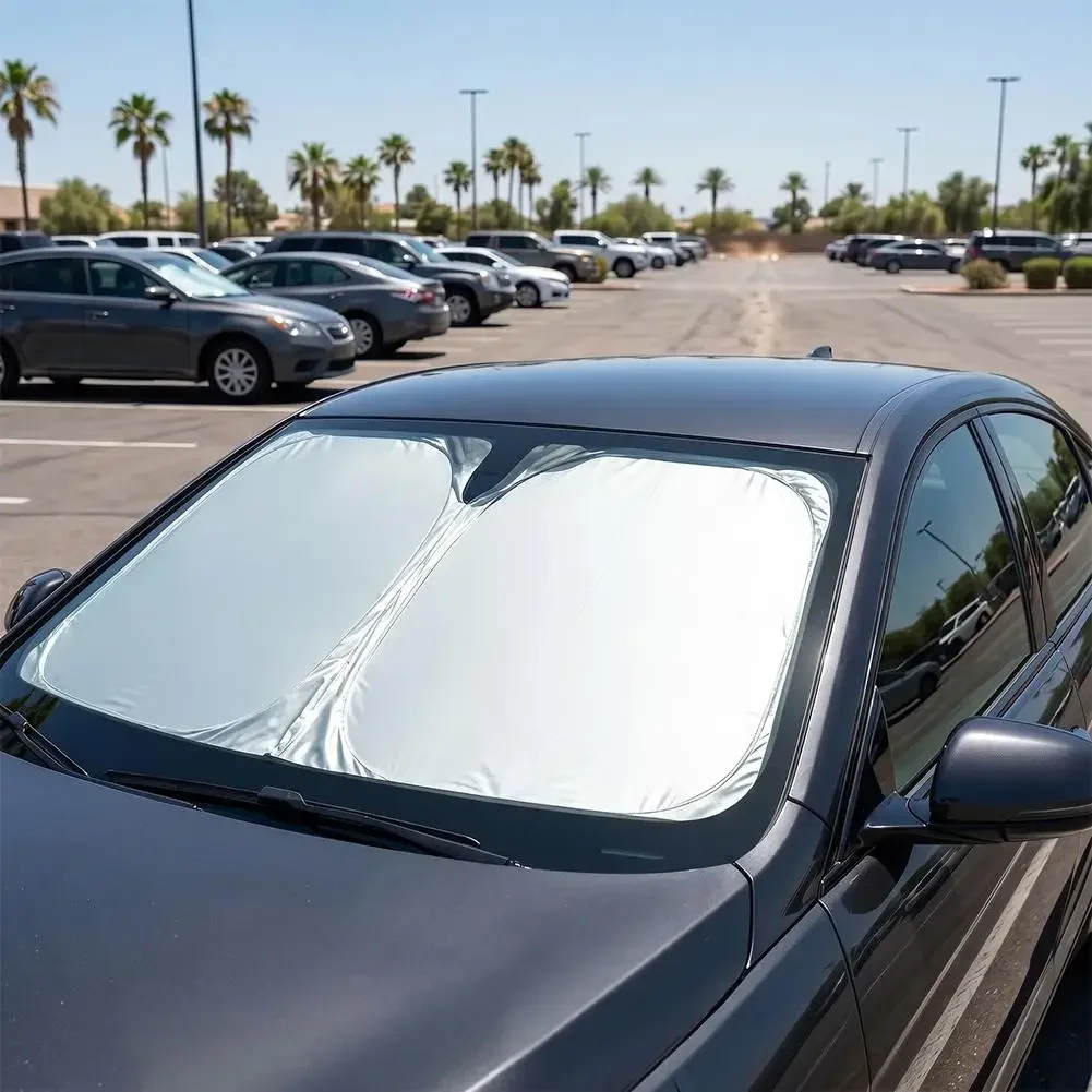 Windshield Sun Shade - Araba Ön Camı Güneşlik Titanyum Gümüş