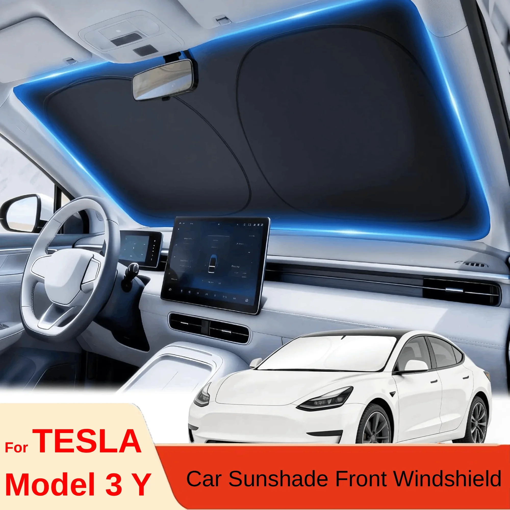 Tesla Model Y Juniper için ara - Windshield Sun Shade incelemesi ve fiyatı